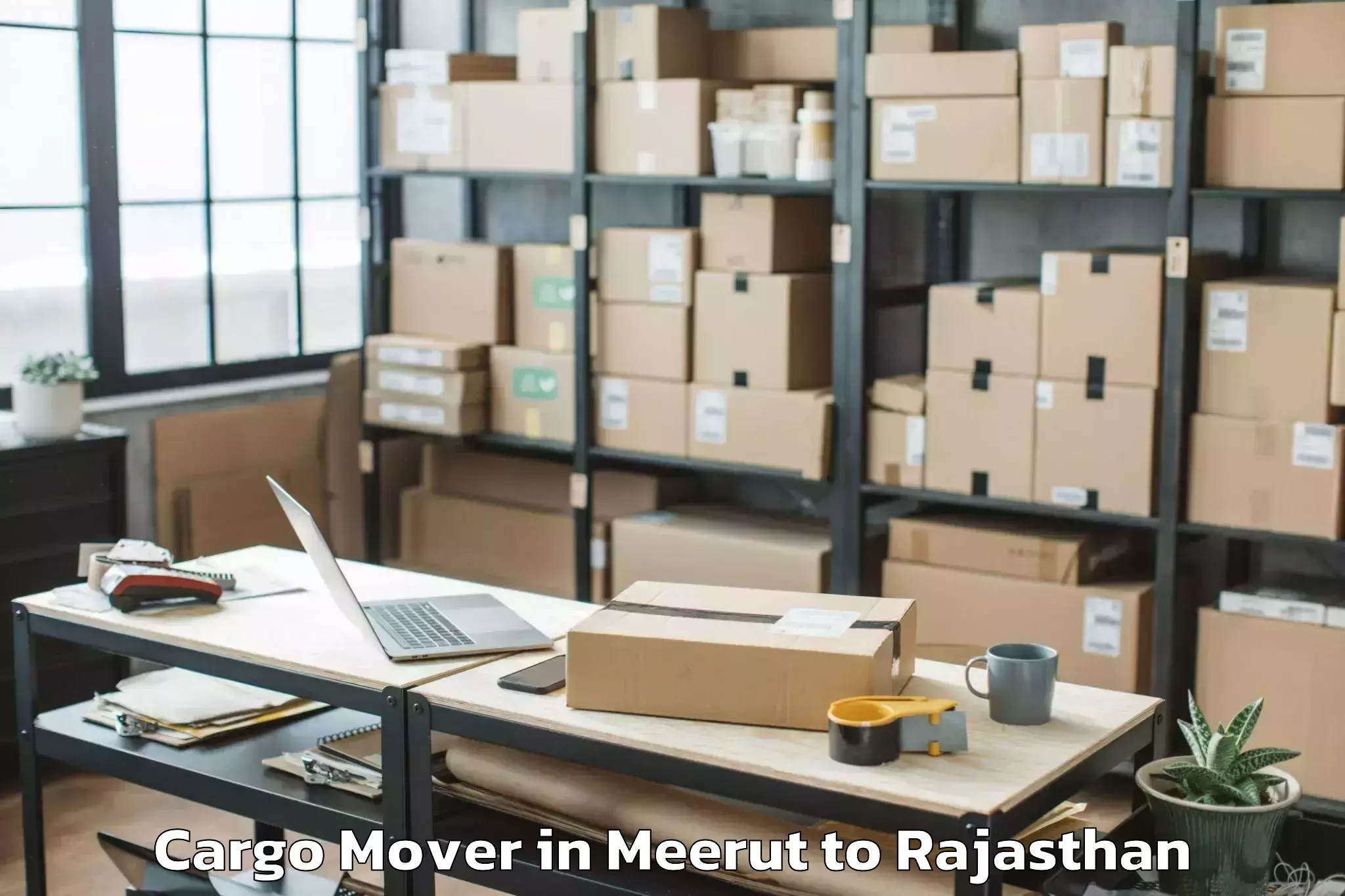 Top Meerut to Takhatgarh Cargo Mover Available